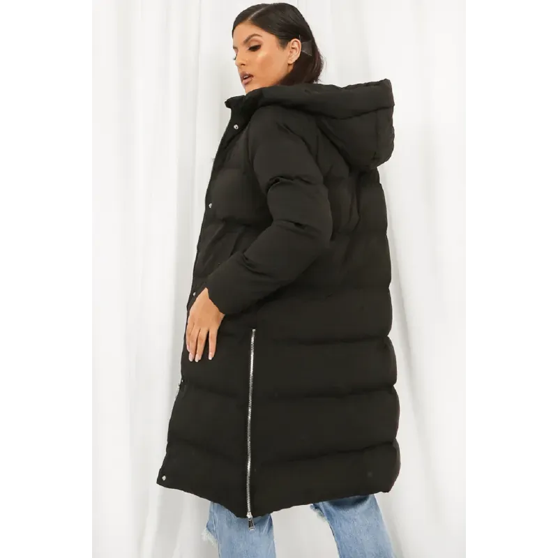 Hooded Longline Puffer Coat