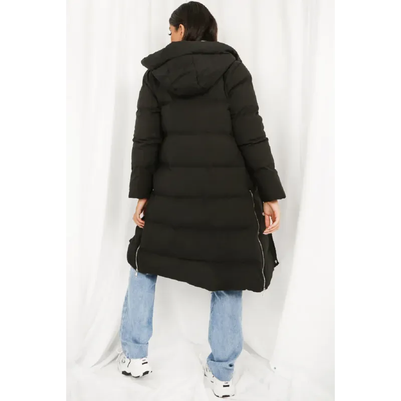 Hooded Longline Puffer Coat