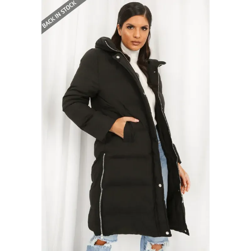 Hooded Longline Puffer Coat
