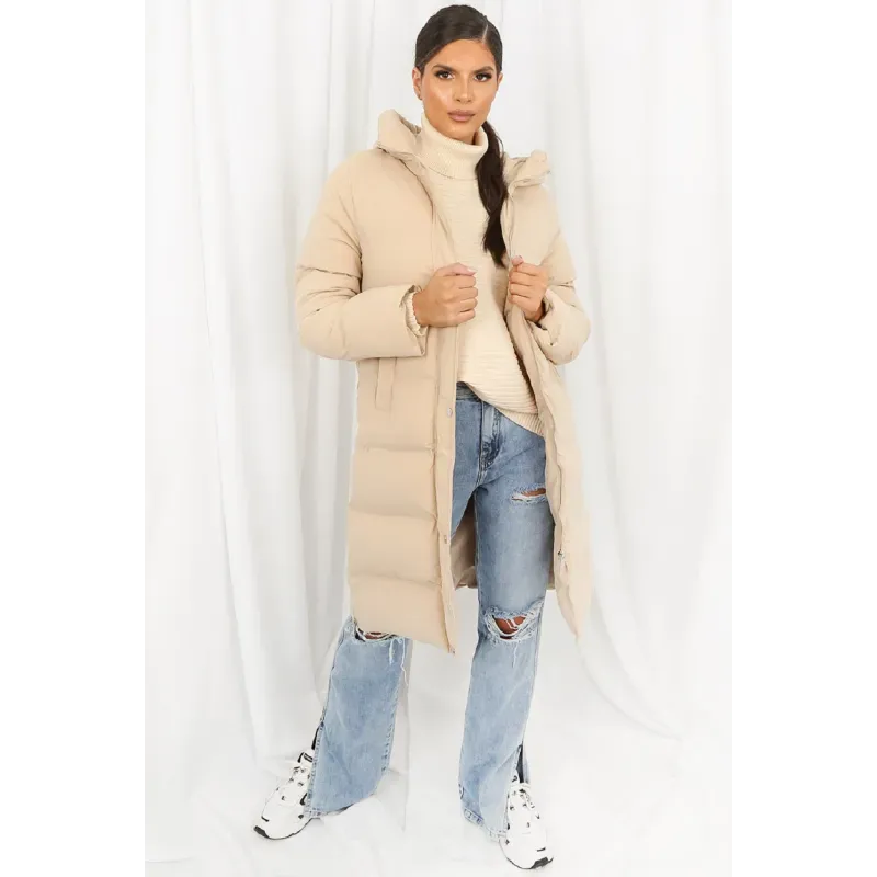 Hooded Longline Puffer Coat