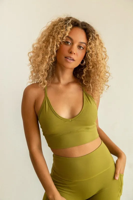 Hot Girl Aspire Twist Tank Tank   Active Bra Set