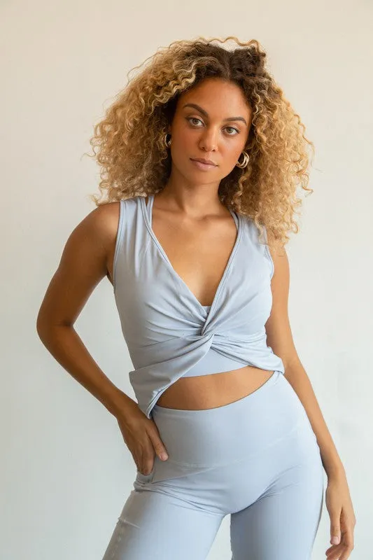 Hot Girl Aspire Twist Tank Tank   Active Bra Set