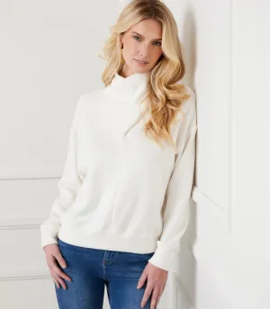 Imoray Ivory Faux Wrap Turtleneck Top - Karen Kane 3L57502