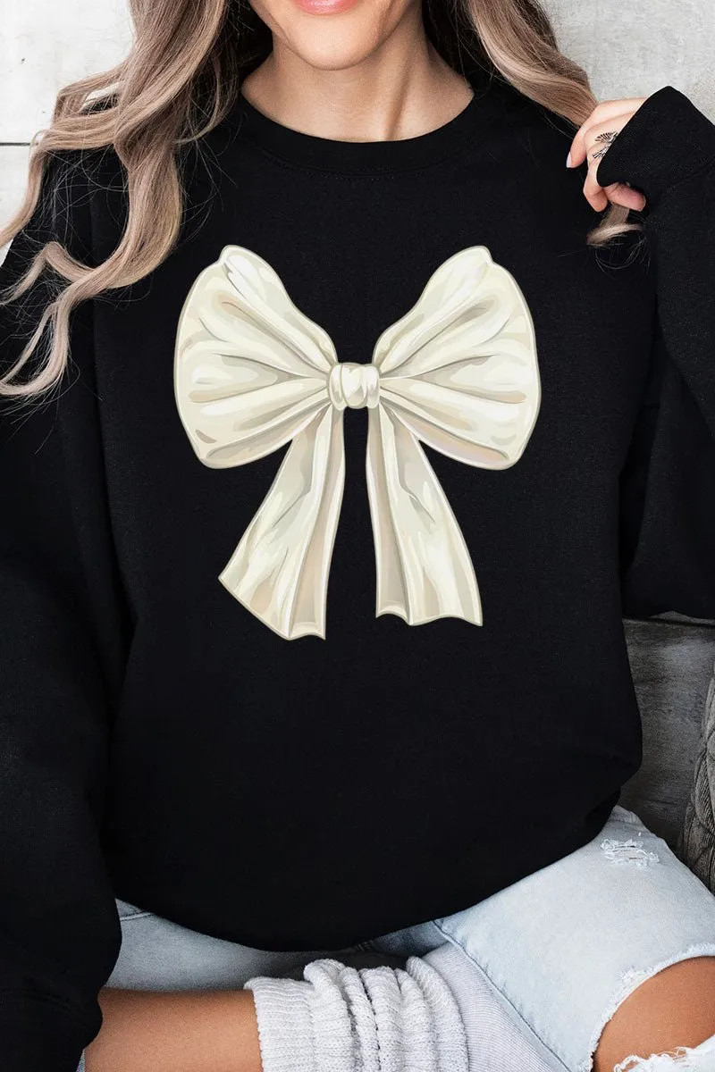 Ivory Coquette Bow Unisex NuBlend Crew Sweatshirt