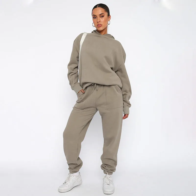 Ivyshape | Comfortable Oversized Hoodie Set