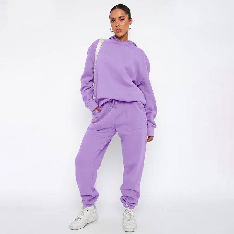 Ivyshape | Comfortable Oversized Hoodie Set