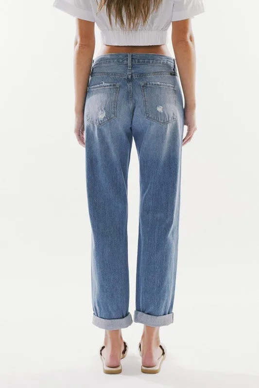 KanCan Mid Rise Classic Boyfriend Jeans