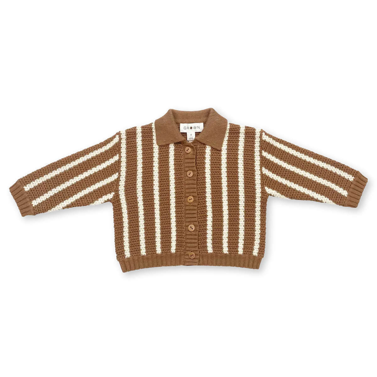 Knitted Button Up Cardigan - Cedar