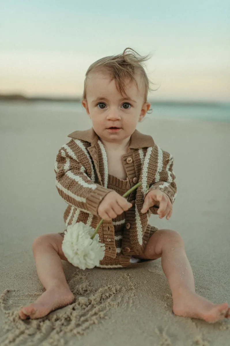 Knitted Button Up Cardigan - Cedar
