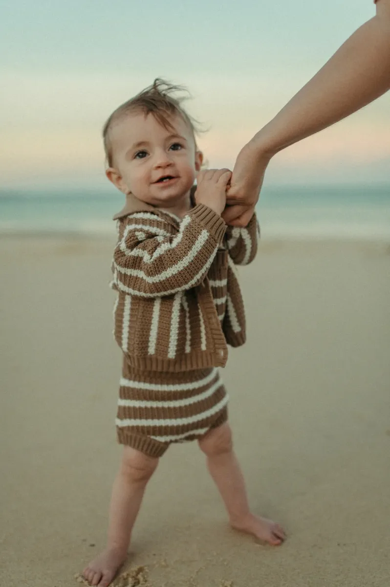 Knitted Button Up Cardigan - Cedar