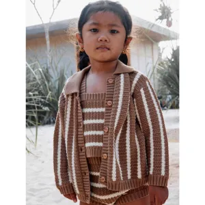 Knitted Button Up Cardigan - Cedar