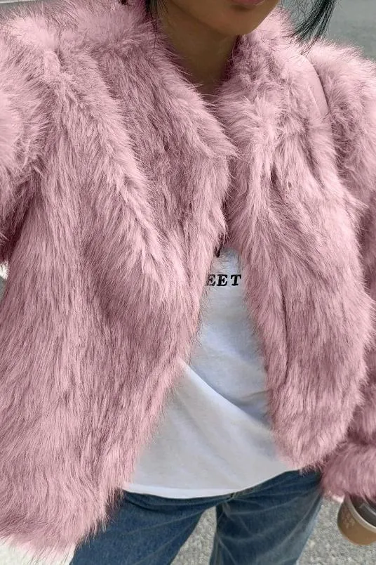 Ladies Light Luxury Warm Fur Short Coat