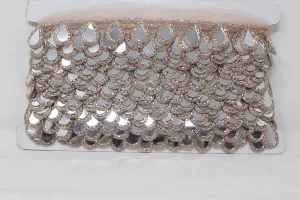 Latkan Lace In Rose Gold, Real Mirror - 3 Meter