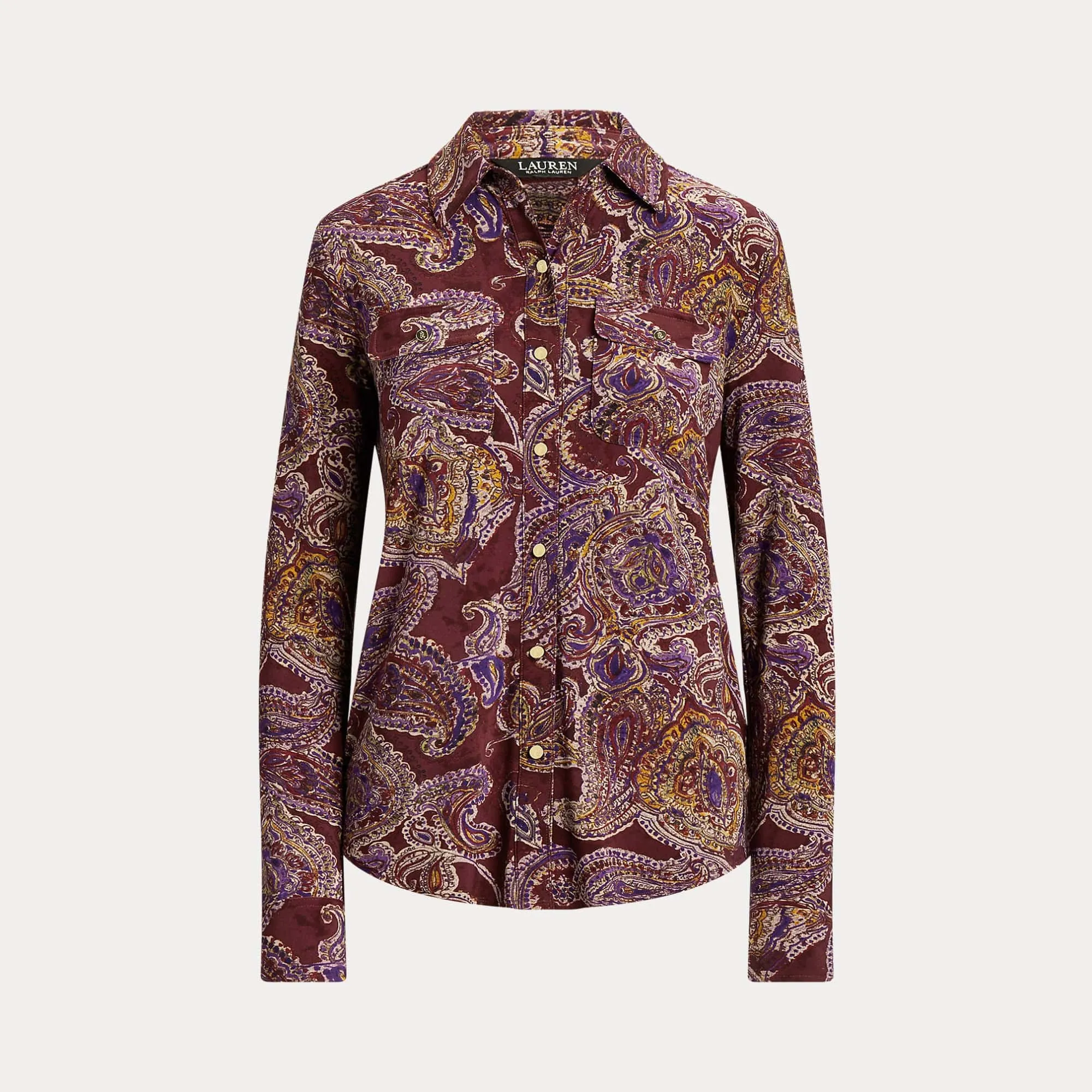 Lauren Ralph Lauren Paisley Stretch Jersey Shirt