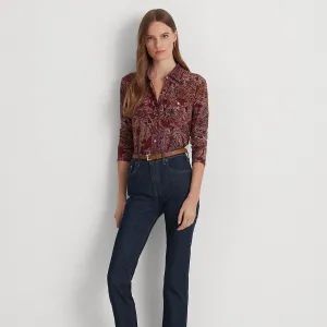Lauren Ralph Lauren Paisley Stretch Jersey Shirt