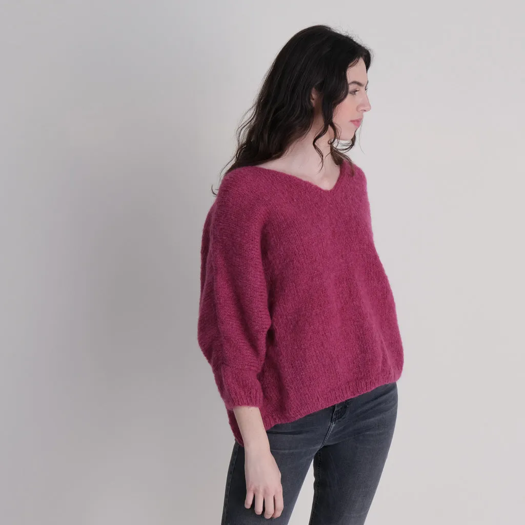 Leah V Neck Wool Jumper