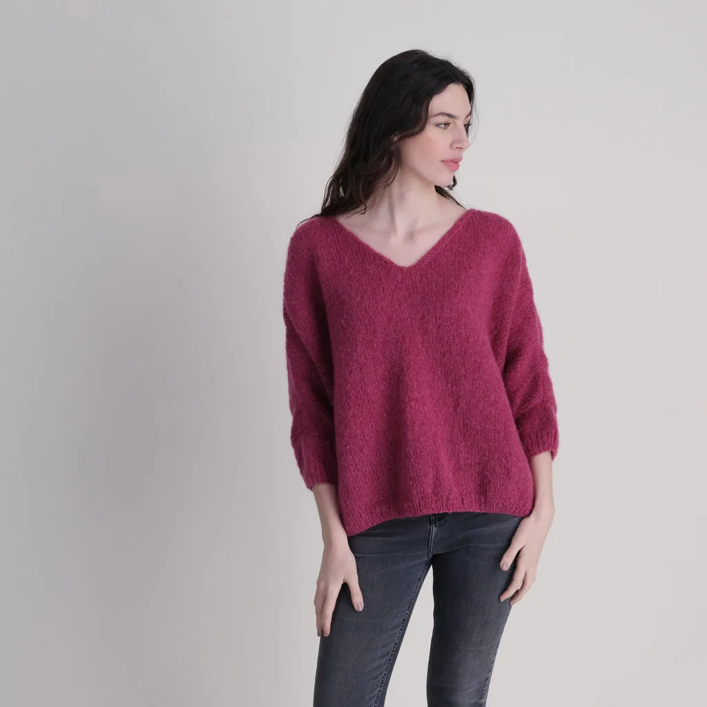 Leah V Neck Wool Jumper