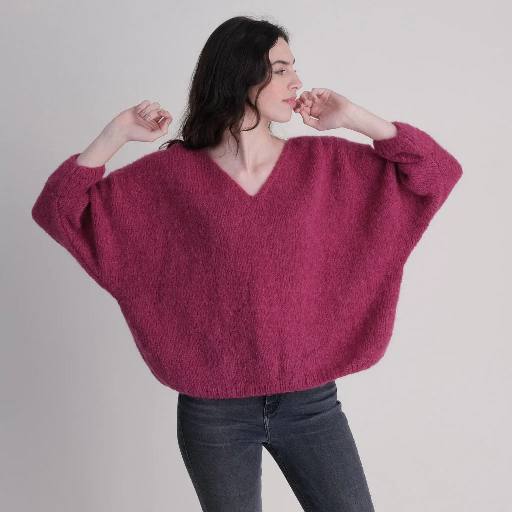 Leah V Neck Wool Jumper