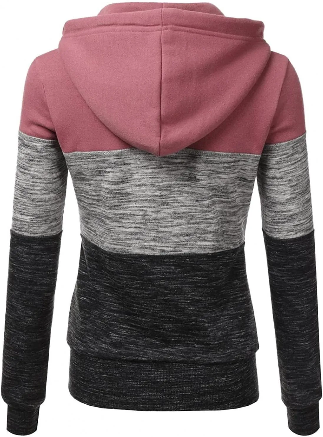 Lighweight Jacket for Women Hoodies Full Zip Up Print Pockets Long Sleeve Hooded Sweatshirt Coat Loose Fit Tunic Shirt Out