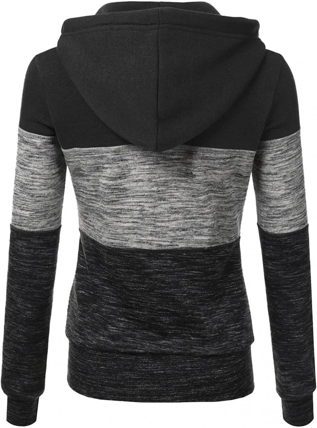 Lighweight Jacket for Women Hoodies Full Zip Up Print Pockets Long Sleeve Hooded Sweatshirt Coat Loose Fit Tunic Shirt Out