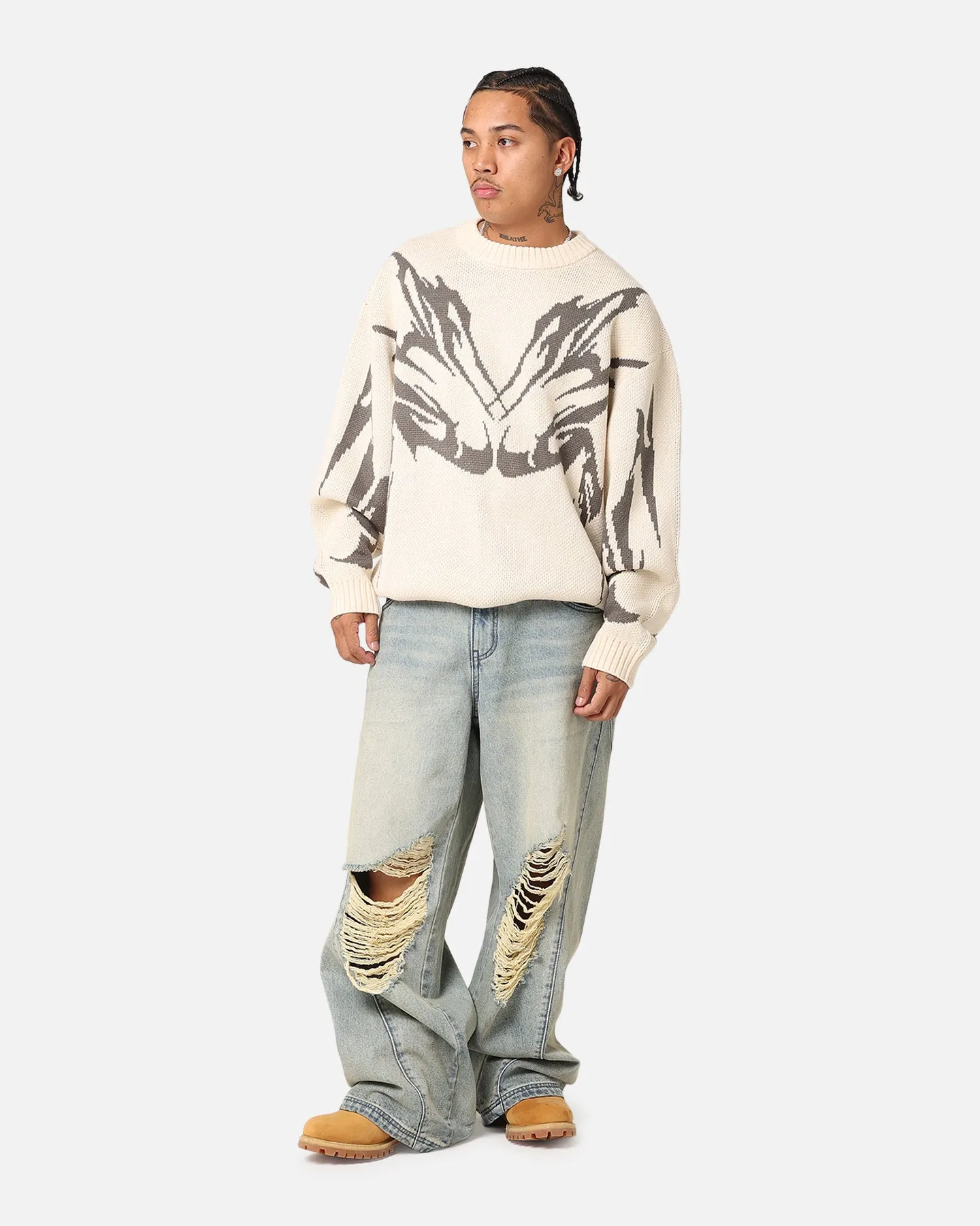 Loiter Cyber Knit Sweater Off White