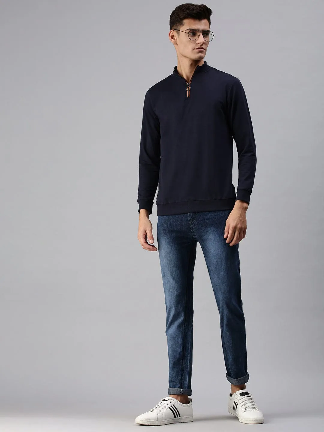Men Blue Comfort Sweatshirt