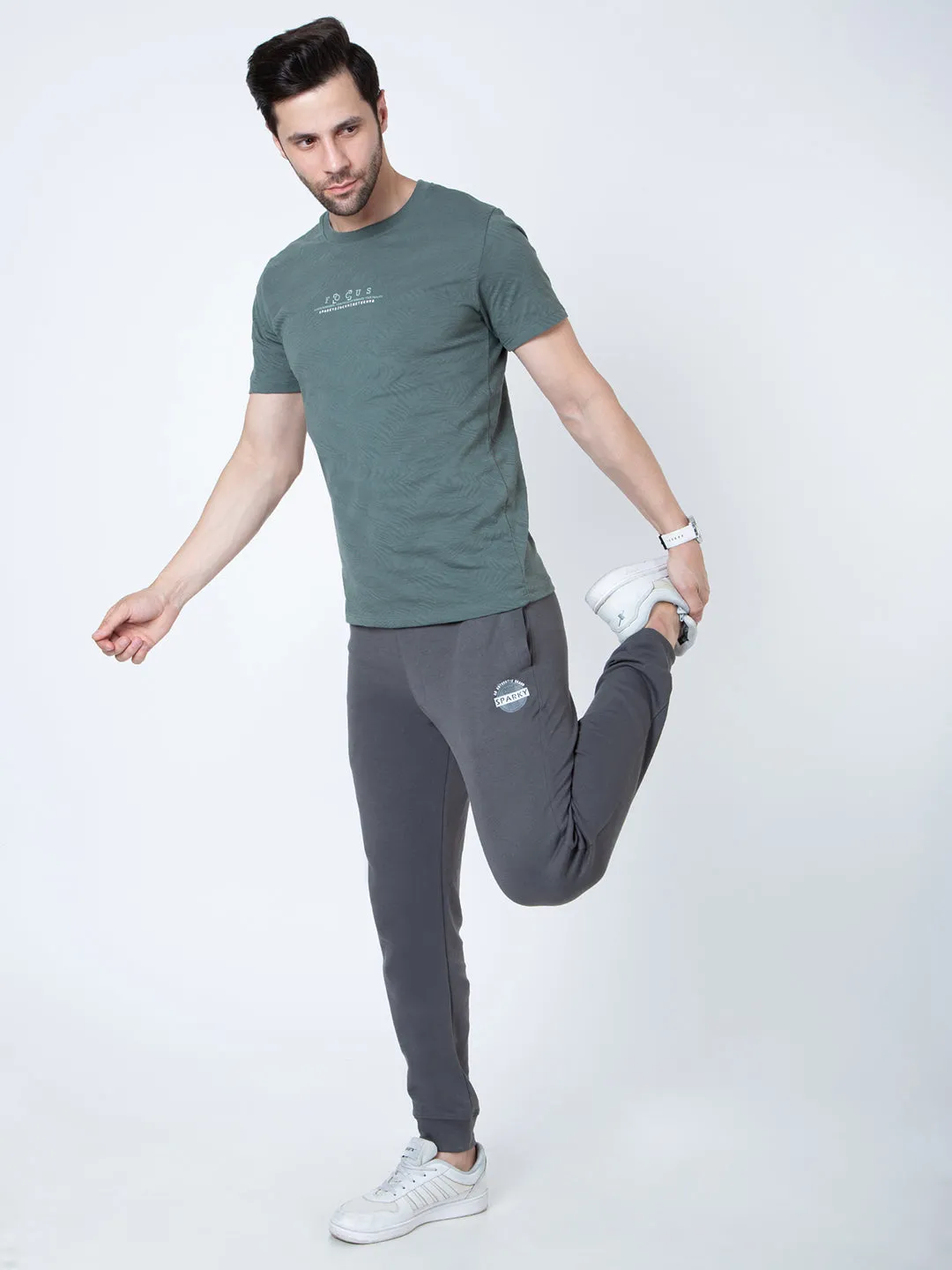 Mens Solid Grey Colour Lower