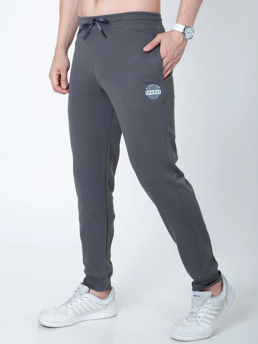 Mens Solid Grey Colour Lower