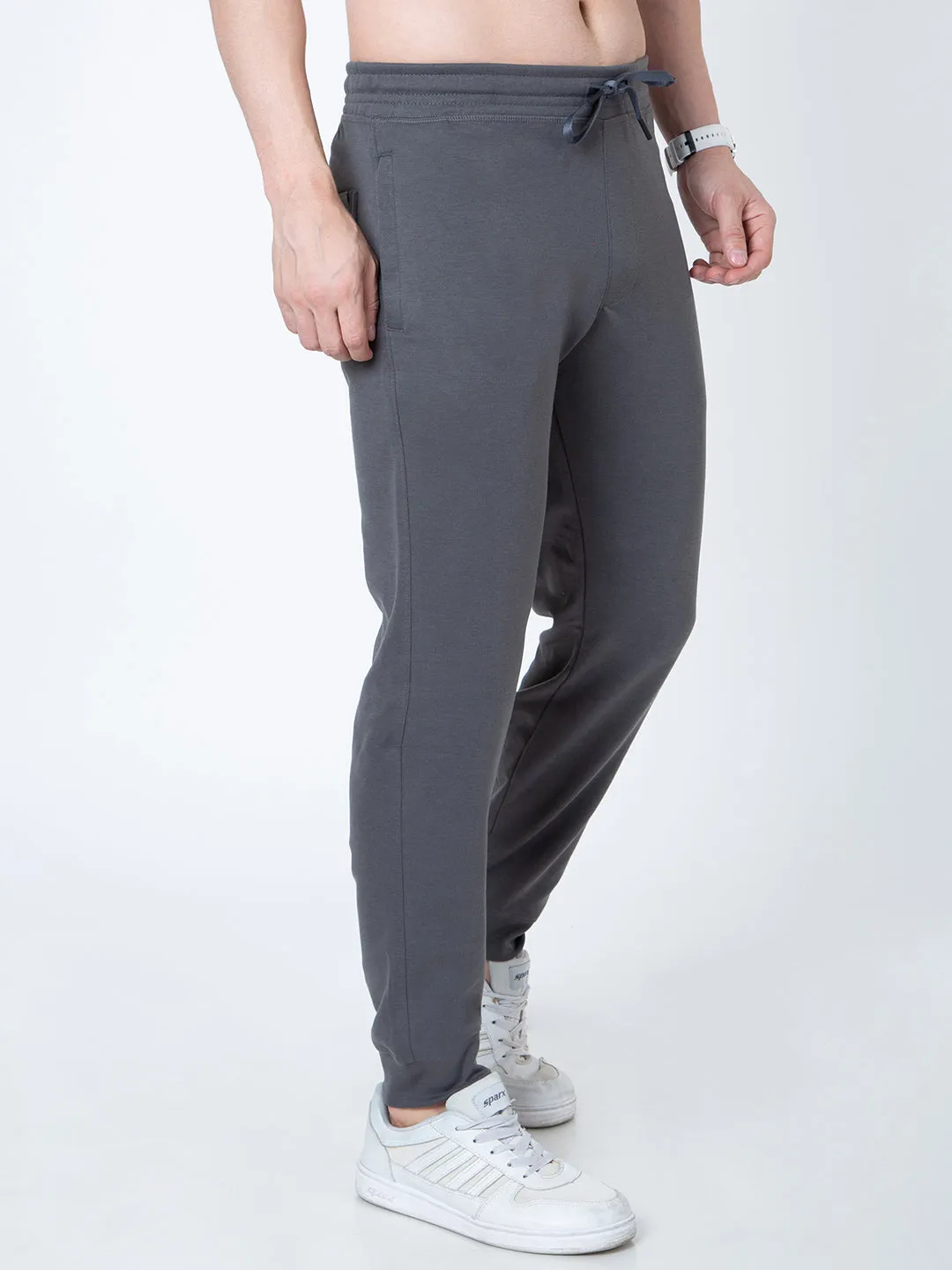 Mens Solid Grey Colour Lower