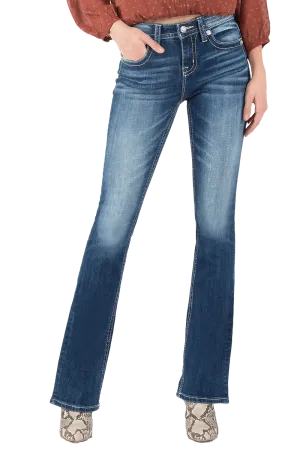 Miss Me Distressed M Chloe Mid Rise Boot Cut Jeans