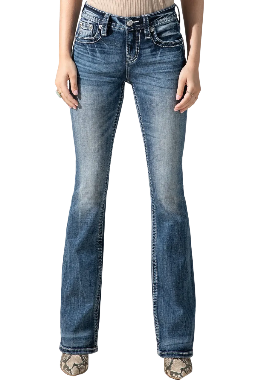 Miss Me Women's Sky Aztec Bootcut Jeans