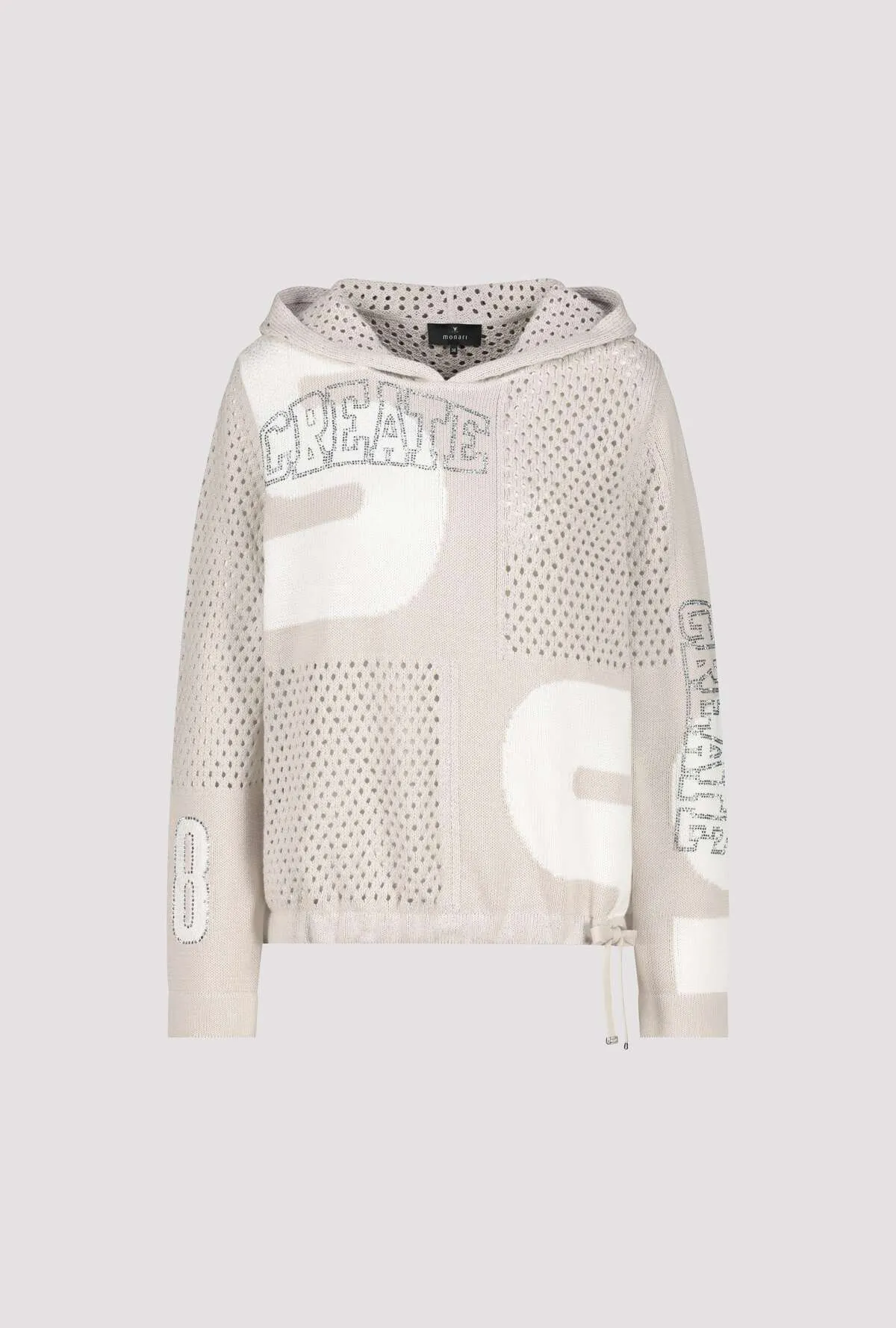Monari Warm Sand Openwork Jumper with Lurex