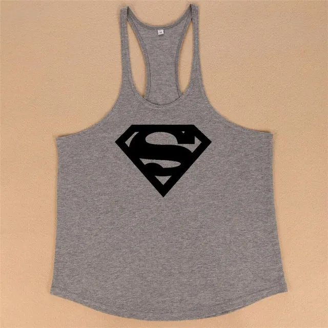 New Arrivals Bodybuilding stringer tank top Superman Gyms sleeveless t shirt men Fitness Vest Singlet sportswear workout tanktop