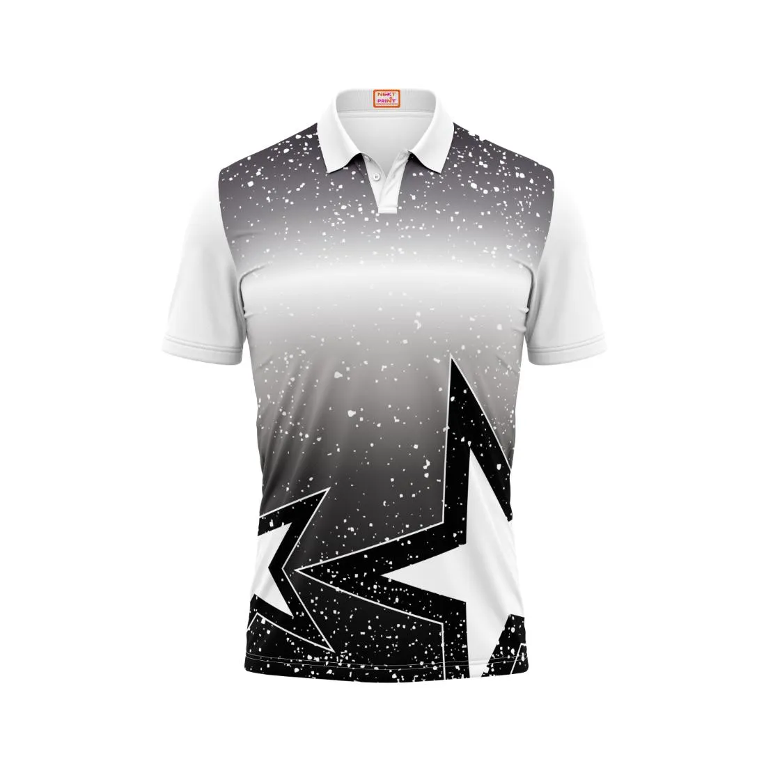 Next Print Customised Polo Neck White Jersey NPTS08