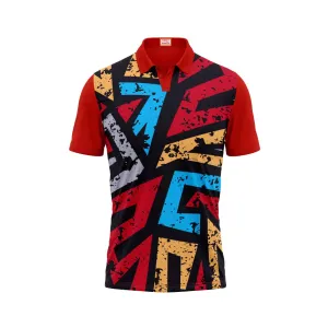 Next Print Customized Polo Neck Red Jersey NPTS14
