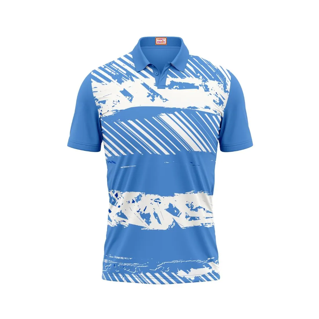 Next Print Customized Polo Neck Skyblue Jersey Design 7