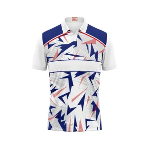 Next Print Customized Polo Neck White Jersey NPTS57