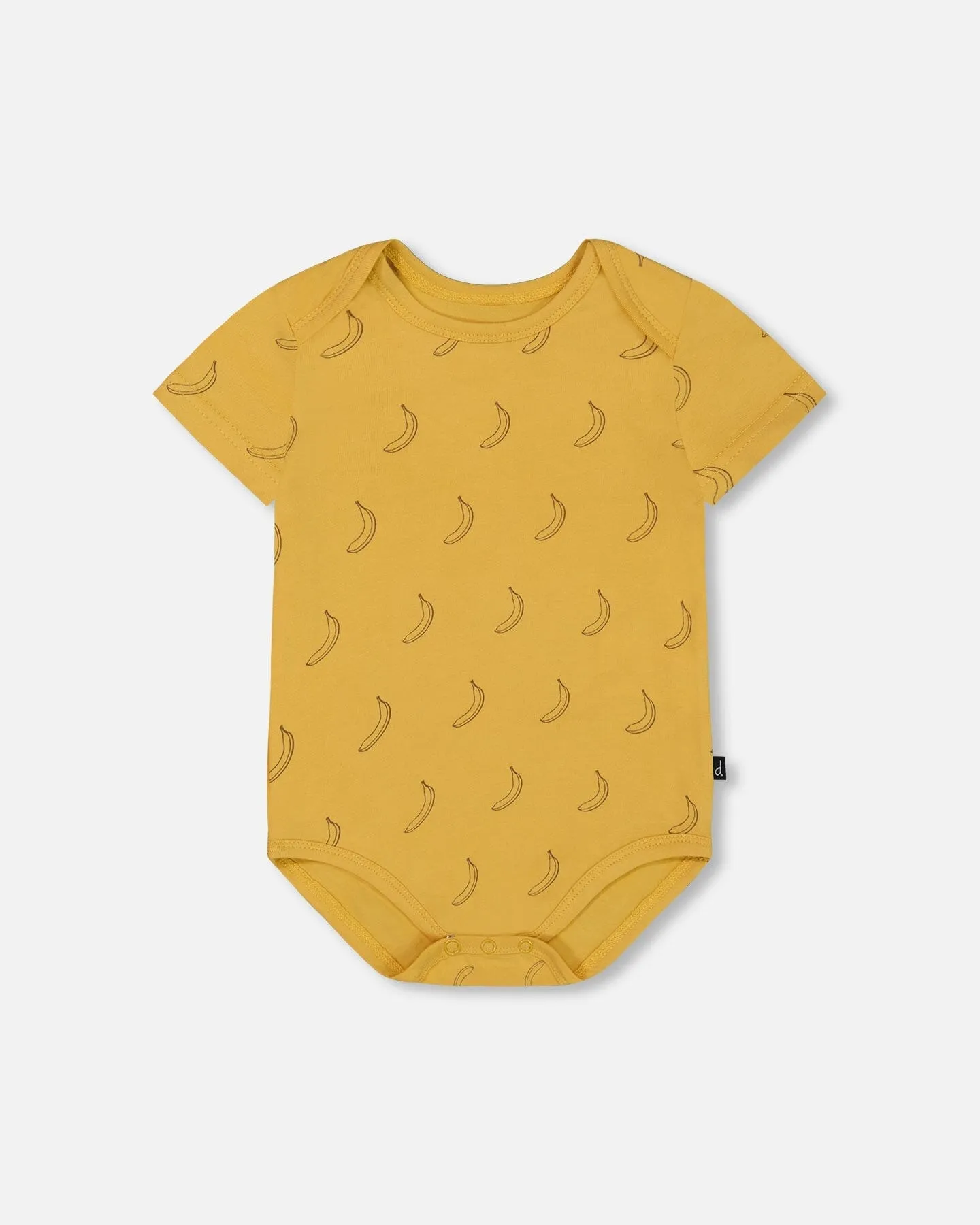 Organic Cotton Onesie Printed Yellow Bananas