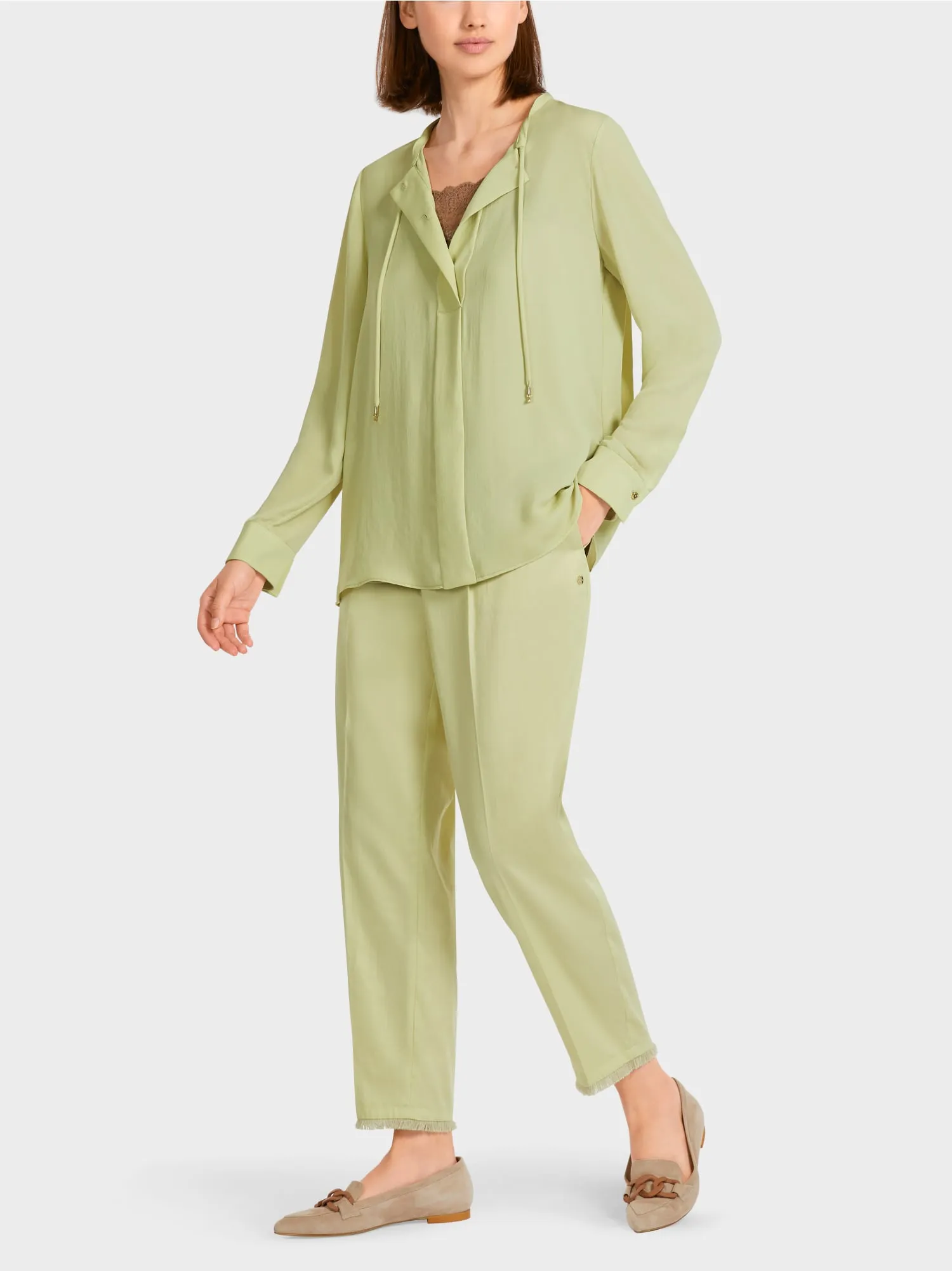 Pale Green “Rethink Together” blouse