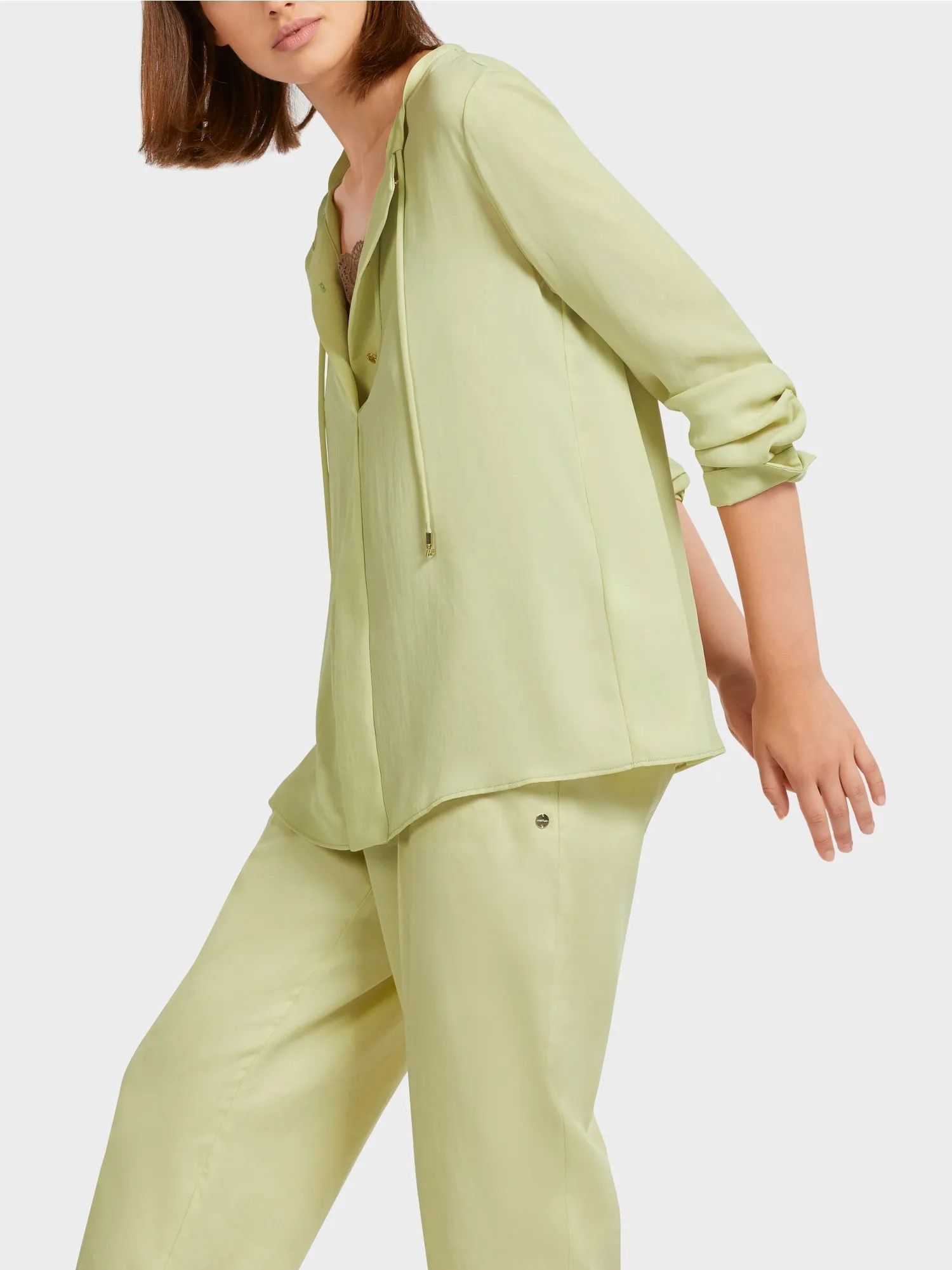 Pale Green “Rethink Together” blouse