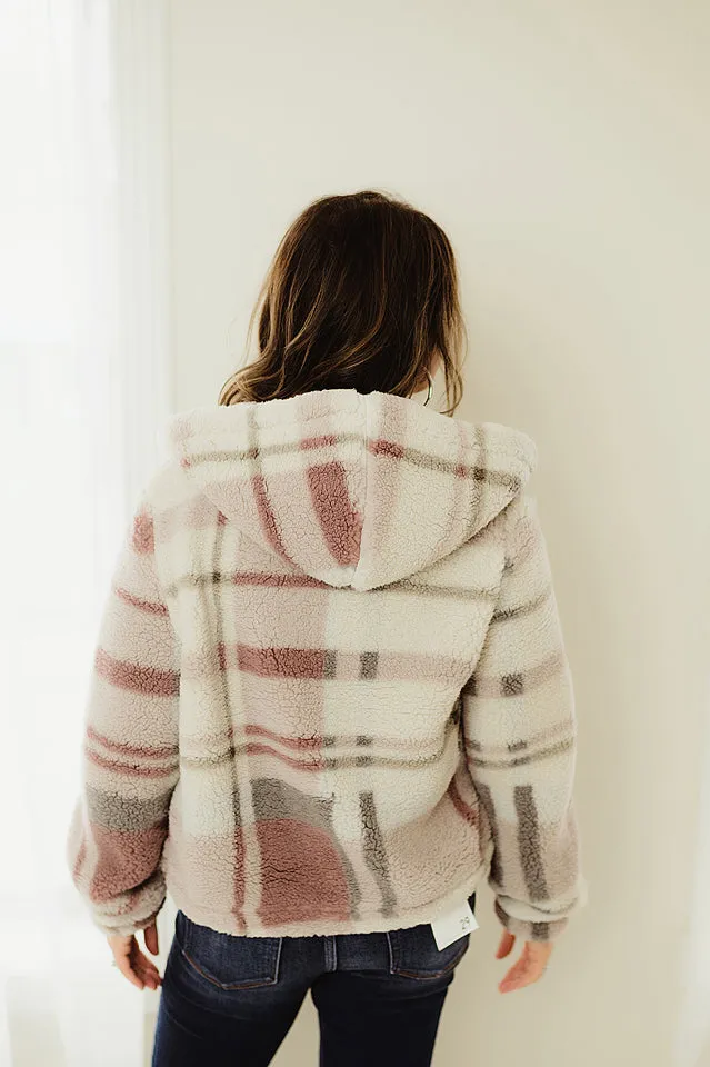 Plaid Sherpa Zip Up