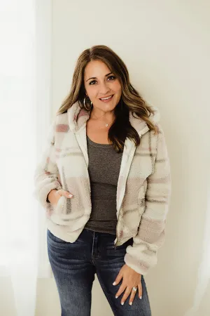 Plaid Sherpa Zip Up