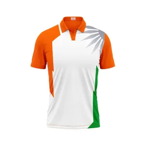 Polo Neck Printed Jersey Orange Design 2