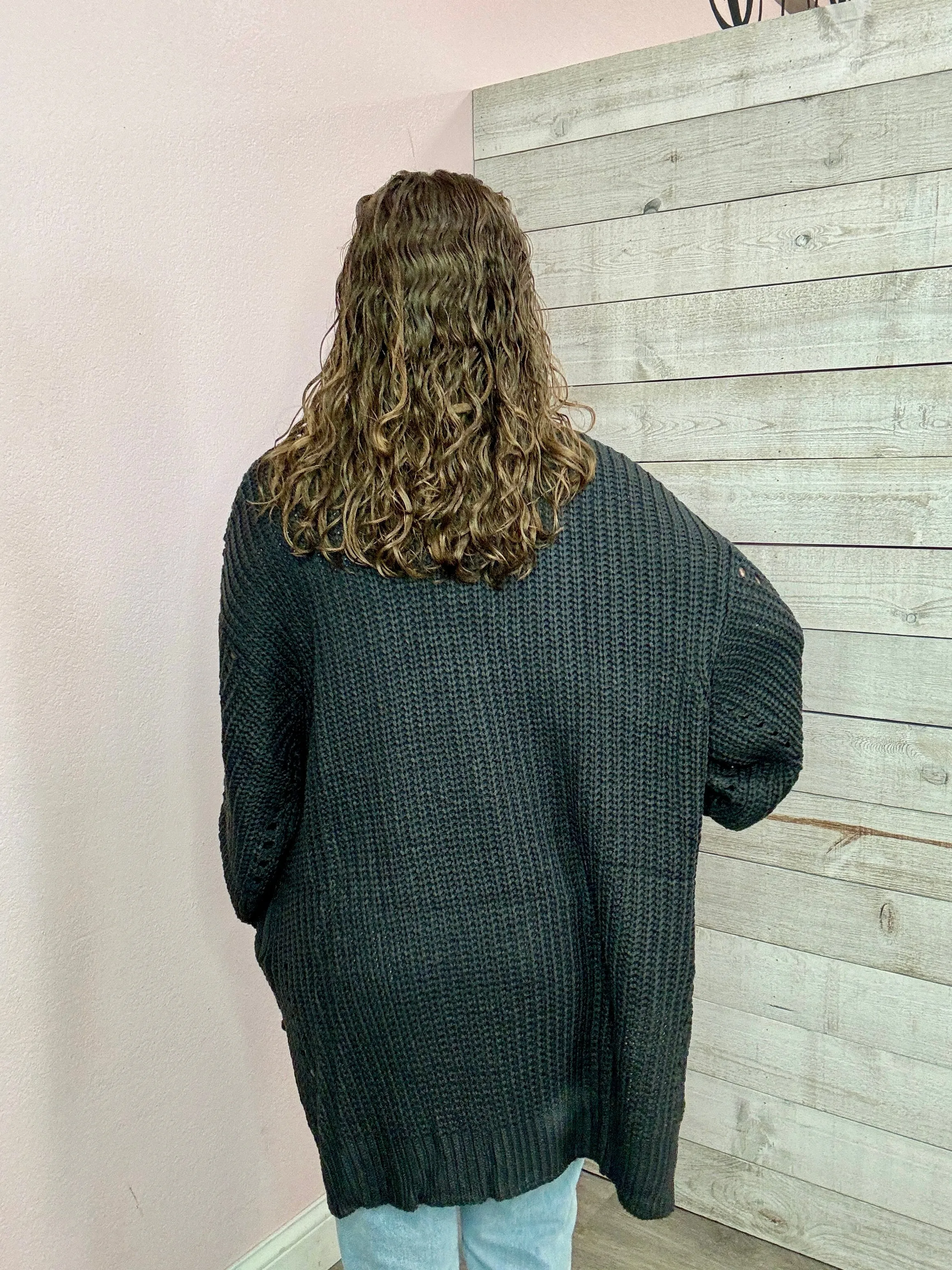 "Lunch Date" Charcoal Cardigan *FINAL SALE*