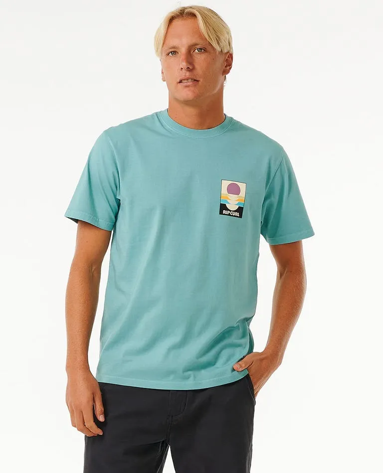 Rip Curl Surf Revivial Peaking Tee-Dusty Blue