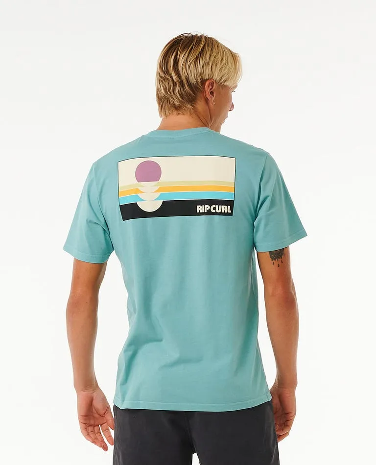 Rip Curl Surf Revivial Peaking Tee-Dusty Blue