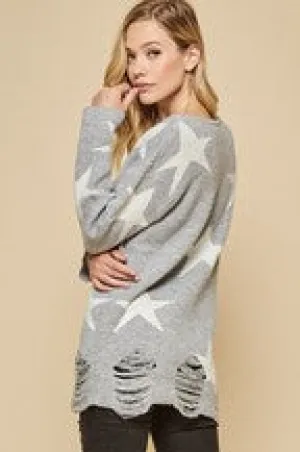 Round Neck Star Sweater