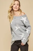 Round Neck Star Sweater