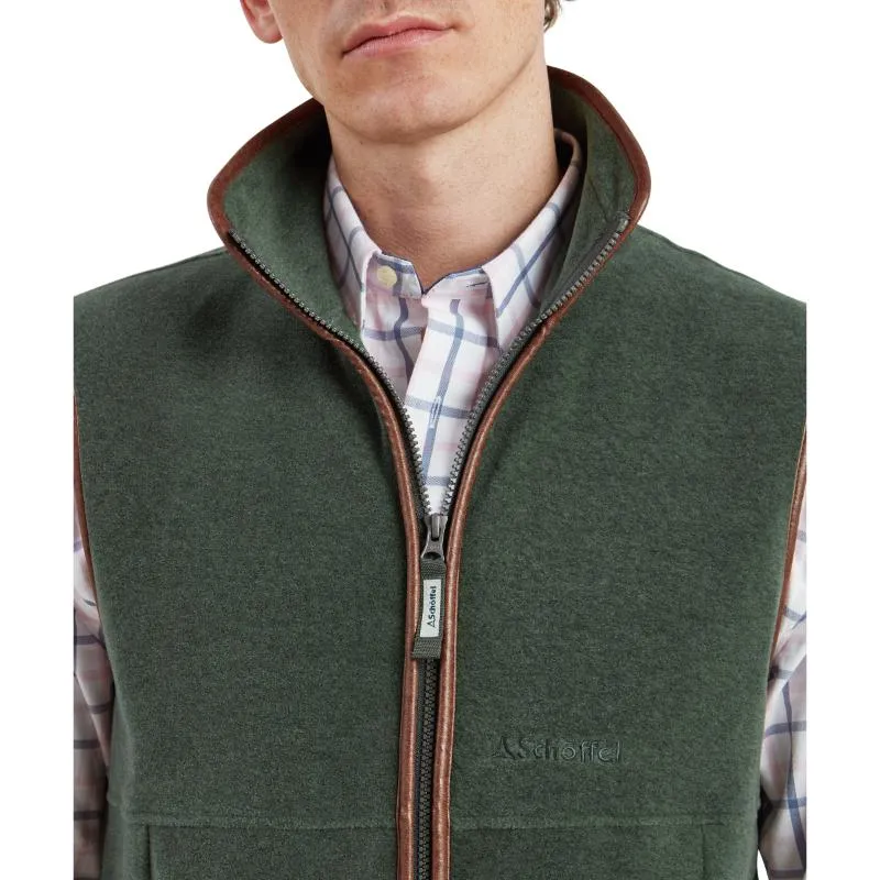 Schoffel Mens Oakham Fleece Gilet - Cedar