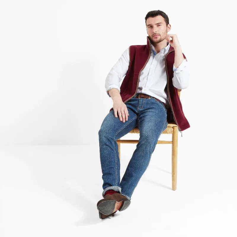 Schoffel Mens Oakham Fleece Gilet - Claret